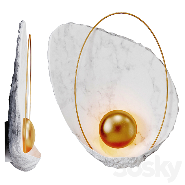 Sconce Ginger & Jagger Pearl Wall Lamp 3DSMax File - thumbnail 1