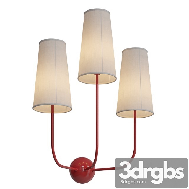 Sconce Graceful Red Toadstools Designed By Kelly Wearstler 3dsmax Download - thumbnail 1