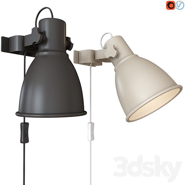 Sconce IKEA HEKTAR 3ds Max - thumbnail 1