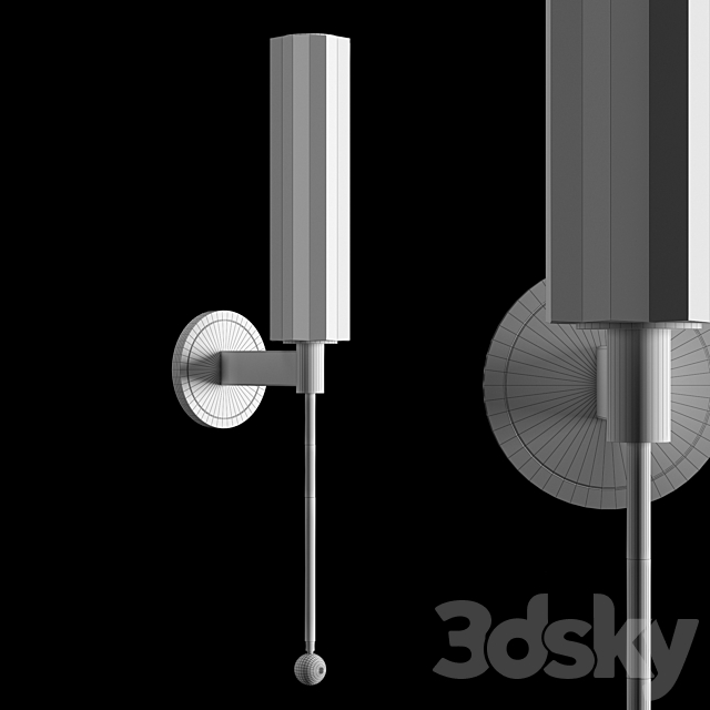 Sconce Lamy 1 G 3ds Max - thumbnail 2