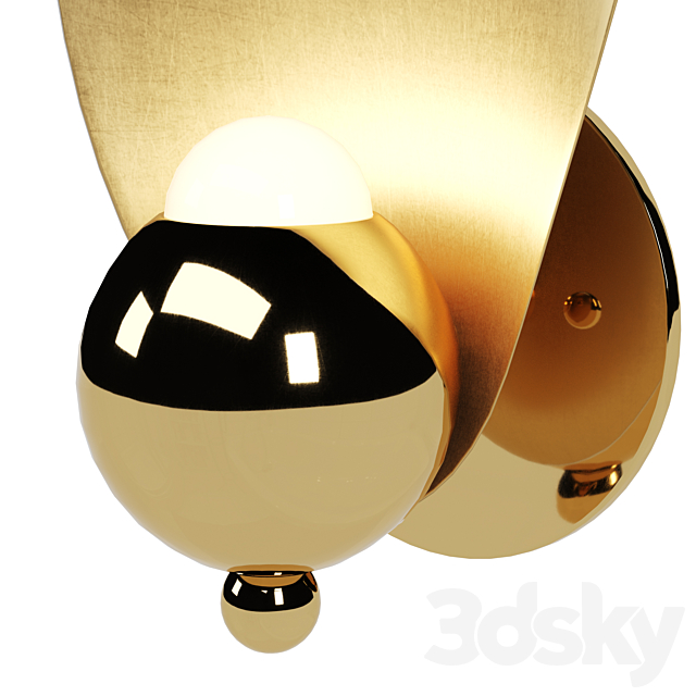 Sconce LAVRA Wall Lamp Gold _ Mocha 3DS Max Model - thumbnail 3