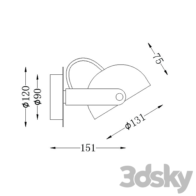 Sconce Maytoni Hygge 3DSMax File - thumbnail 3