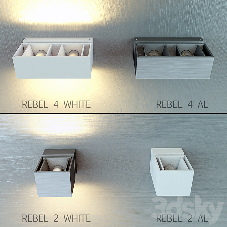 Sconce REBEL 2 4 3DS Max - thumbnail 1