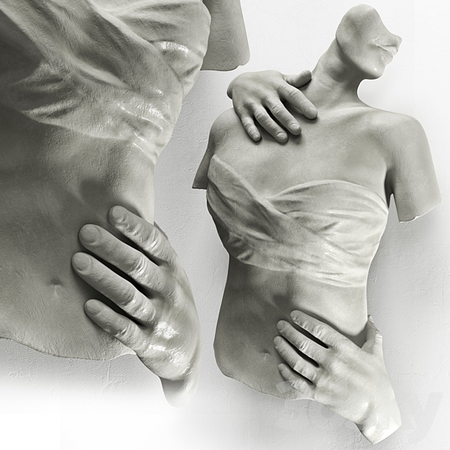 Sconce Sculpture Female Torso 3DSMax File - thumbnail 2