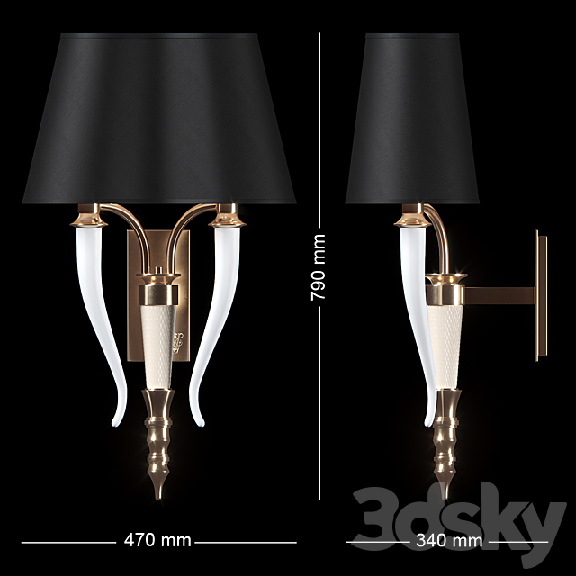 Sconce Visionnaire (IPE Cavalli) Esmeralda 3DSMax File - thumbnail 2