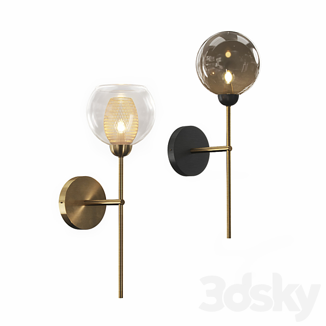 Sconce with glass shade IGEN WALL 3ds Max - thumbnail 1