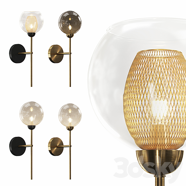 Sconce with glass shade IGEN WALL 3ds Max - thumbnail 2