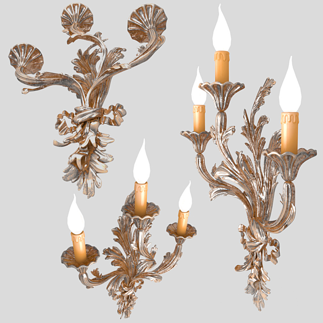 sconces Art. 1026 ROBERTO GIOVANNINI 3DS Max Model - thumbnail 2