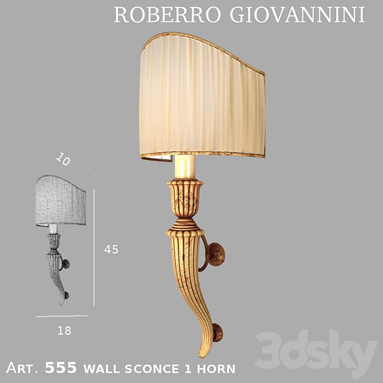 sconces Art. 555 ROBERTO GIOVANNINI 3DS Max - thumbnail 1