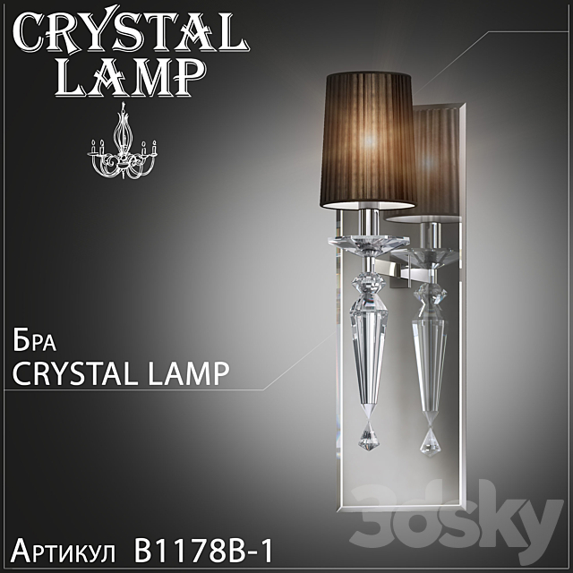 Sconces Crystal Lamp Falcetto B1178B-1 3DSMax File - thumbnail 1