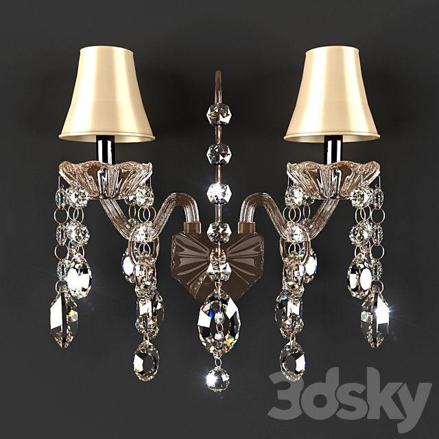 Sconces CRYSTAL LUX SIENA AP2 3ds Max - thumbnail 1