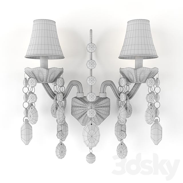 Sconces CRYSTAL LUX SIENA AP2 3ds Max - thumbnail 2