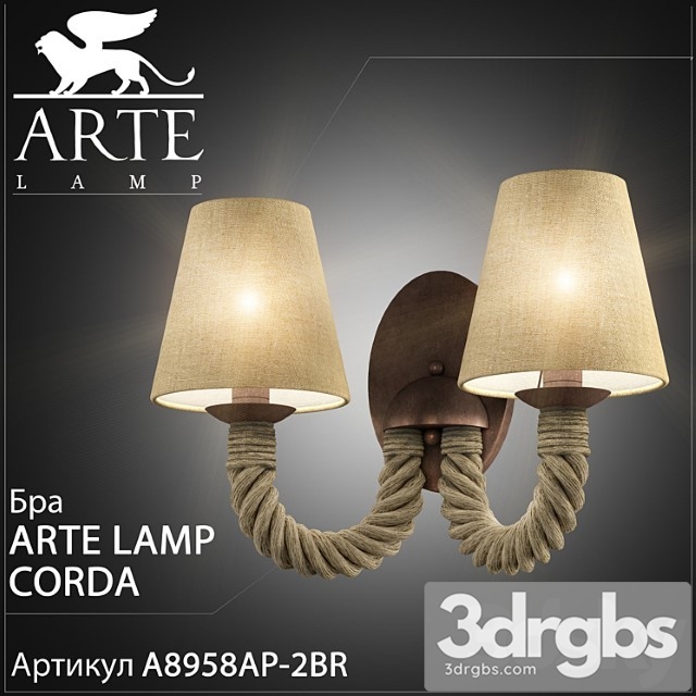 Scone Arte Lamp Corda A8958ap 2br 3dsmax Download - thumbnail 1