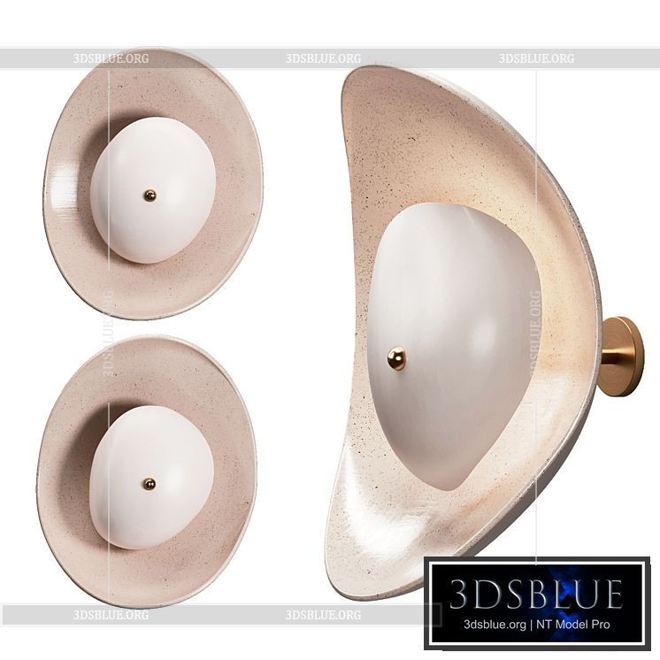 Set of 2 Free Form Wall Sconces by Elsa Foulon 3DS Max - thumbnail 3