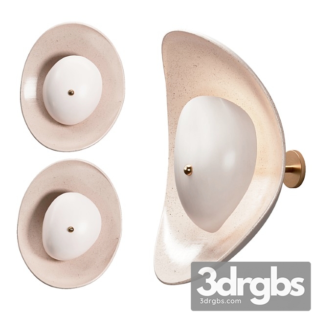 Set of 2 free form wall sconces by elsa foulon - thumbnail 1