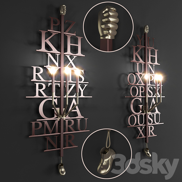 Sigma L2 Z563 wall lamp 3DS Max Model - thumbnail 1