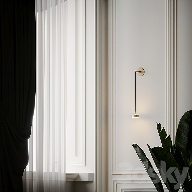 Softspot wall sconce by Giopato Coombes 3DS Max Model - thumbnail 3