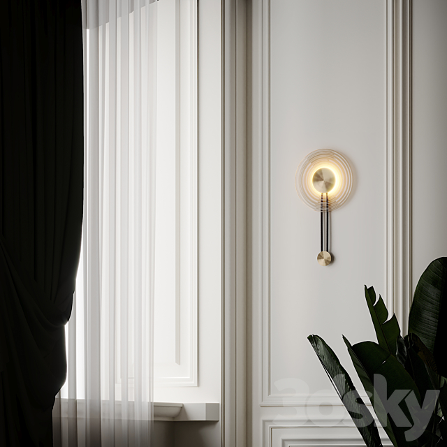 Solar Wall Sconce by Chelsom 3DSMax File - thumbnail 3