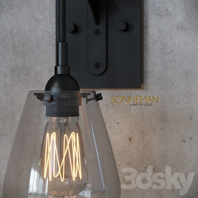 SONNEMAN Chelsea Sconce 3DS Max Model - thumbnail 2