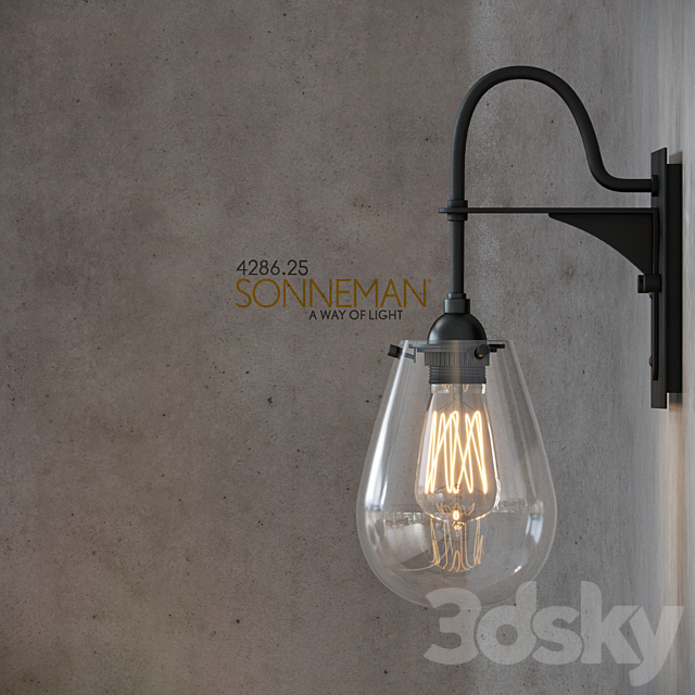 SONNEMAN Chelsea Sconce 3DS Max Model - thumbnail 3