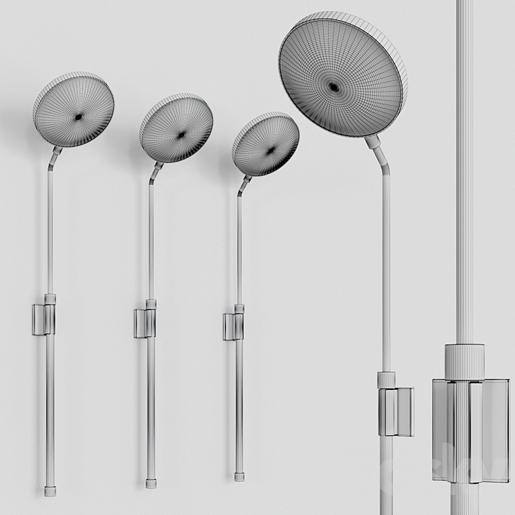 SPOON wall lamp by Penta Sconce Penta Umberto Asnago  Italy 3DS Max Model - thumbnail 2