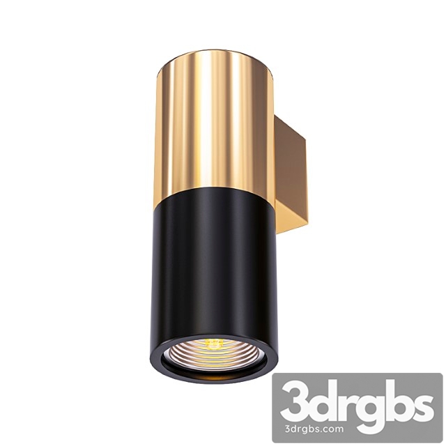 Spot illumination sconce black & copper 3dsmax Download - thumbnail 1