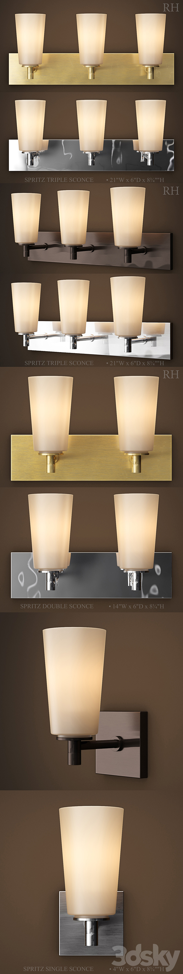 SPRITZ SCONCE COLLECTION 3ds Max - thumbnail 2