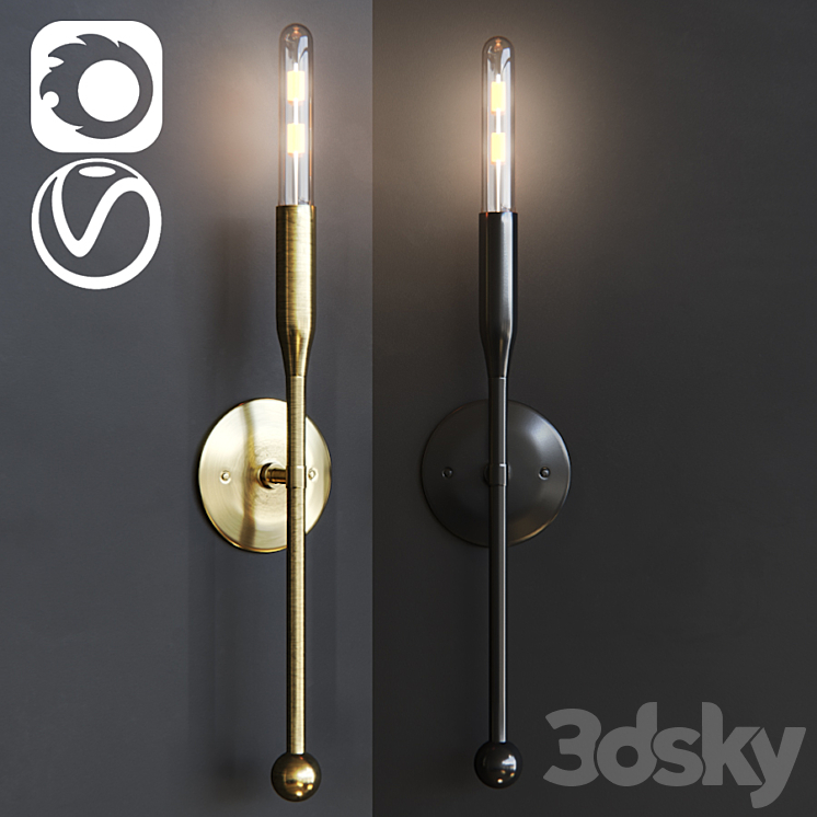 Studio Dunn Sorenthua Sconce 3DS Max - thumbnail 1