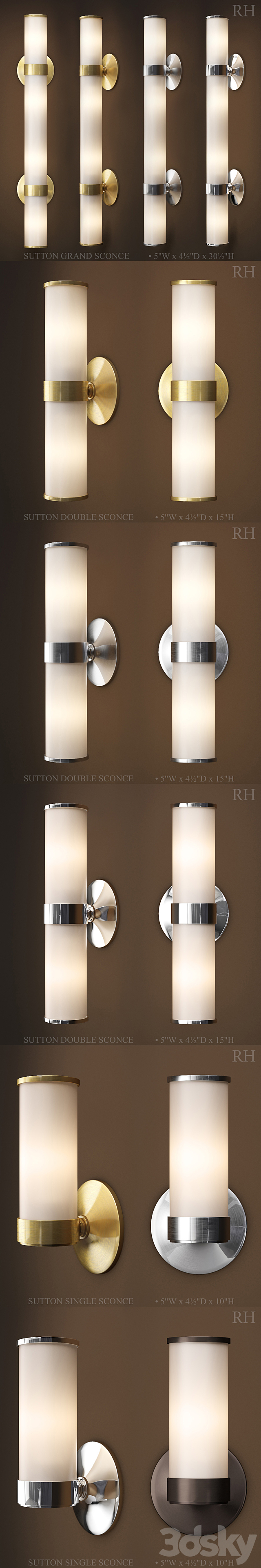 SUTTON SCONCE COLLECTION 3DSMax File - thumbnail 2