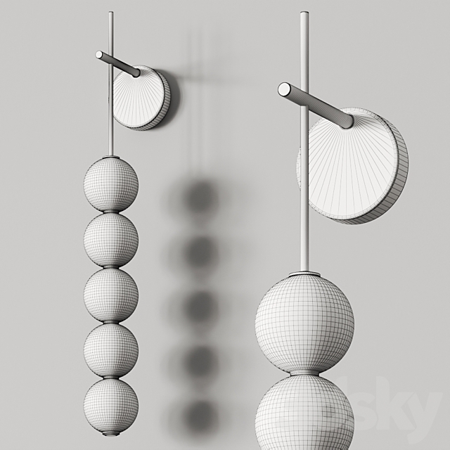 Terzani Abacus Wall Lamp 3DSMax File - thumbnail 2