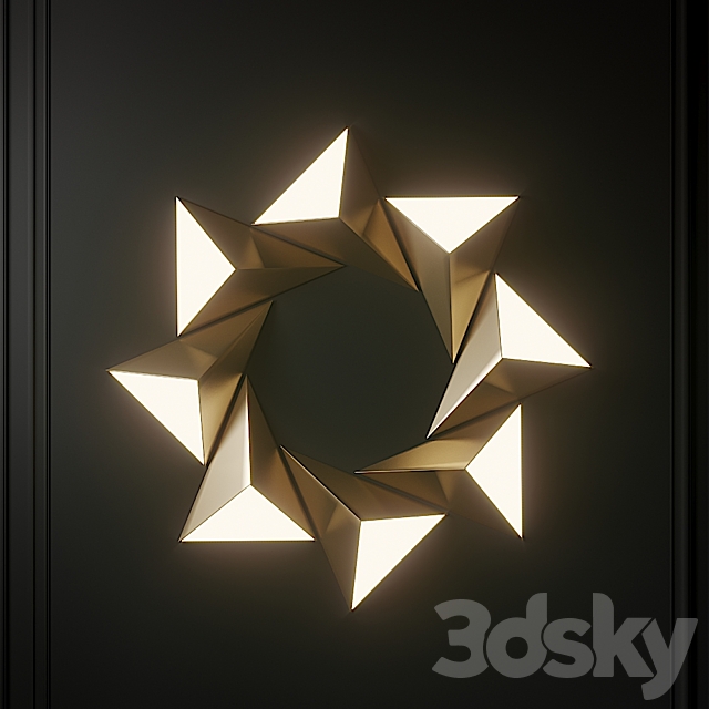 Tetra Wall Light  By CVL Luminaires 3DS Max Model - thumbnail 3