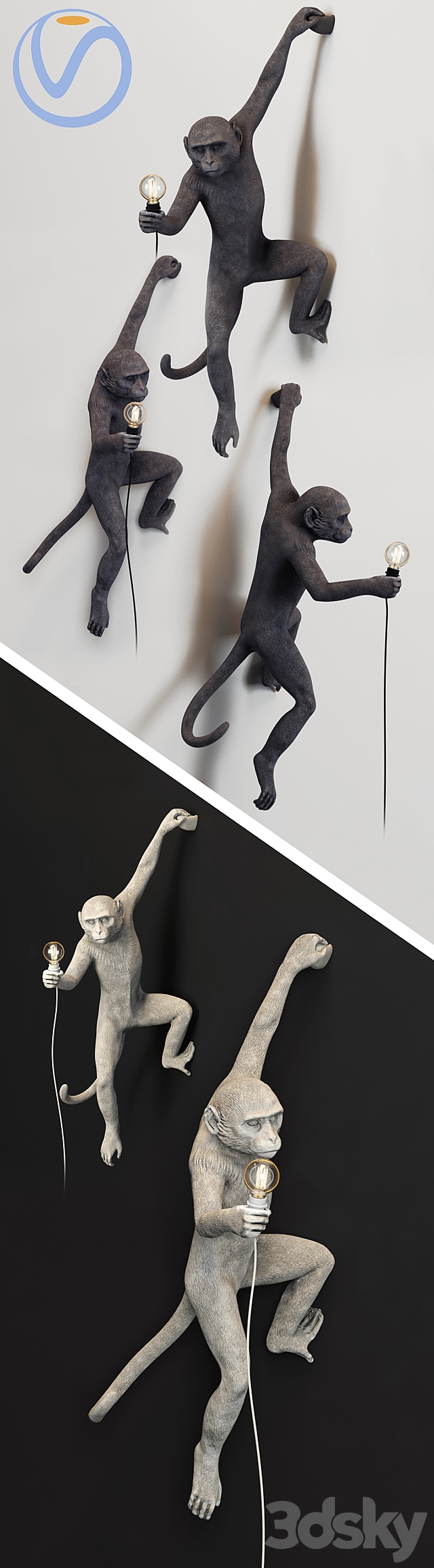 The Monkey Lamp Hanging Version 3DS Max Model - thumbnail 3