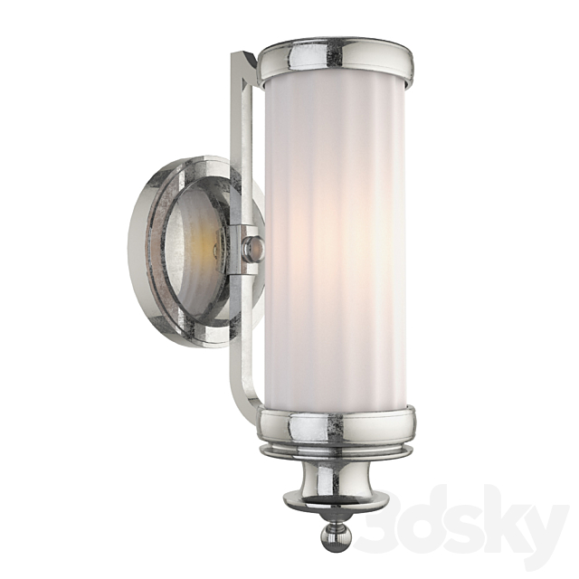 Thomas OBrien Milton Road 1 Light 5 inch Polished Nickel Bath Wall Light 3ds Max - thumbnail 1