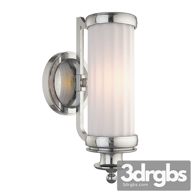 Thomas Obrien Milton Road 1 Light 5 Inch Polished Nickel Bath Wall Light 3dsmax Download - thumbnail 1