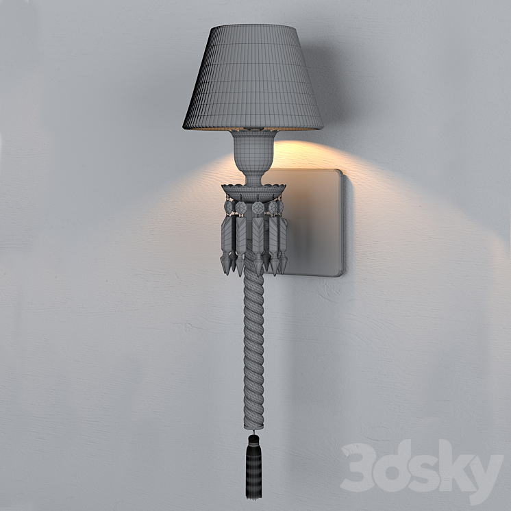 Torch Lamp Abat 3DS Max Model - thumbnail 2