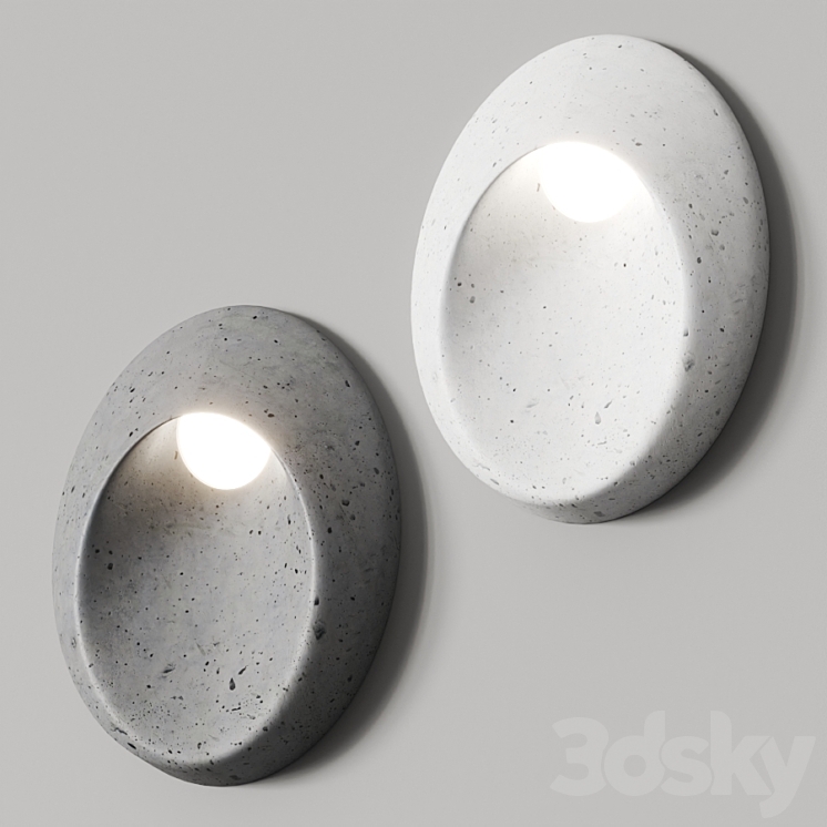 Toscot Oval Wall Lamp 3DS Max - thumbnail 1