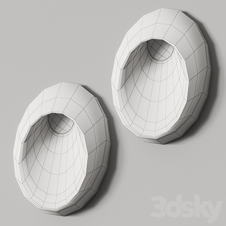 Toscot Oval Wall Lamp 3DS Max - thumbnail 2