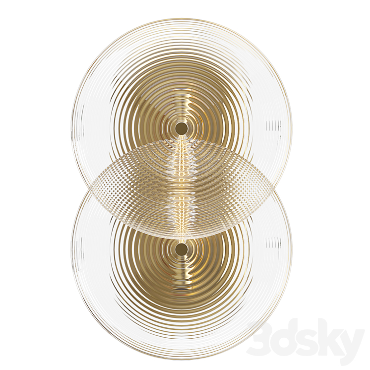 Tracy glover studio Double Rondel Sconce 3DS Max Model - thumbnail 3