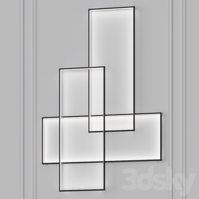 TRIO LT By Cinier – Wall Lamp 3ds Max - thumbnail 1