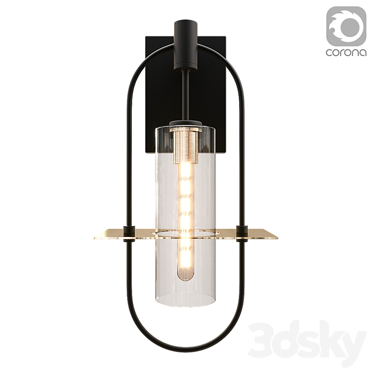 Troy lighting \\ Wall sconce \\ SMYTH B6393-CE 3DS Max Model - thumbnail 2