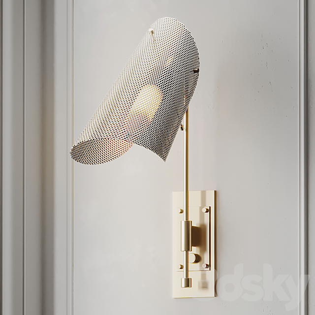 Tulle Wall Lamp in Brass by Blueprint Lighting 3DSMax File - thumbnail 1