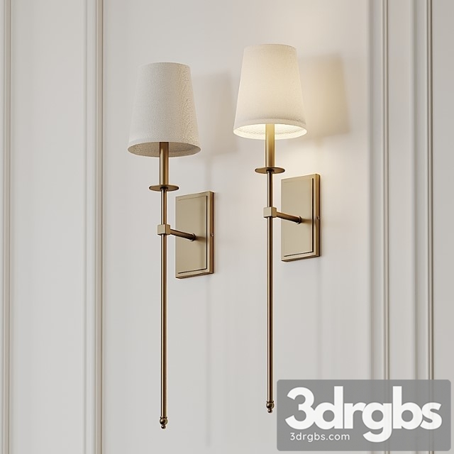 Tyrone 1-light wallchiere wall sconce 3dsmax Download - thumbnail 1