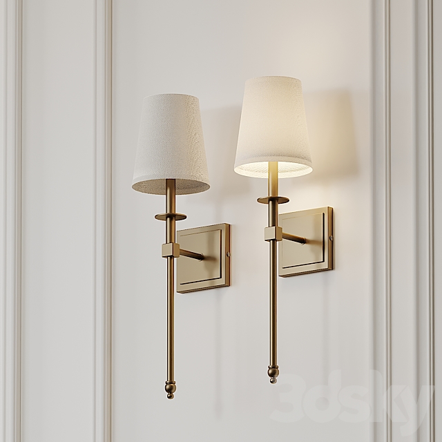 Tyrone 1-Light Wallchiere Wall Sconce 3DSMax File - thumbnail 3