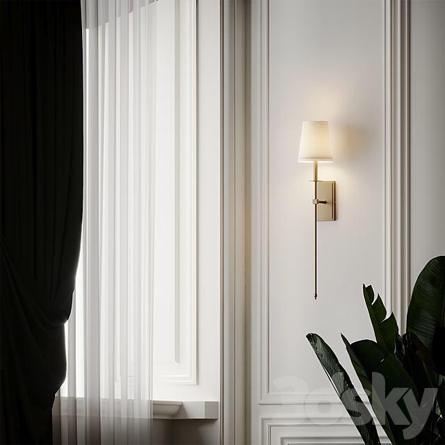 Tyrone 1-Light Wallchiere Wall Sconce 3DSMax File - thumbnail 4