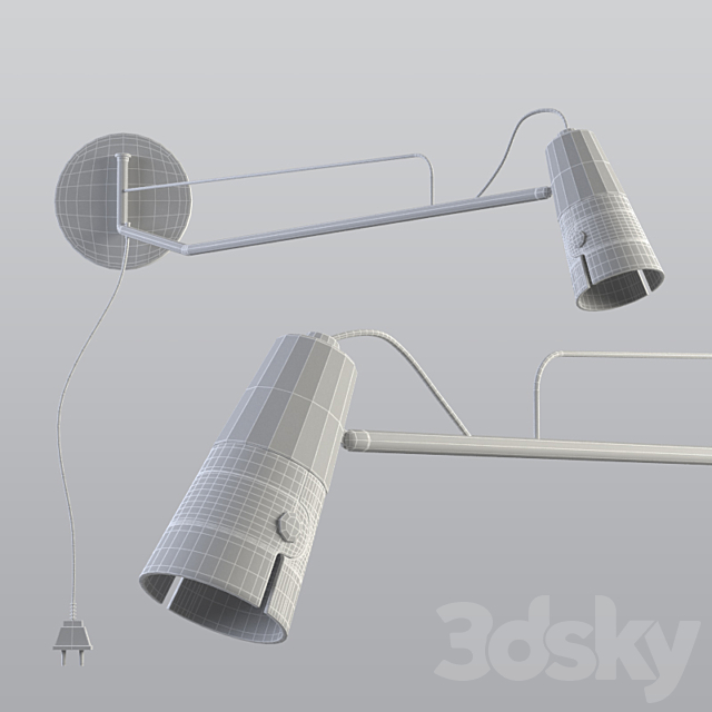 Universo Positivo Cone Wall Lamp 3DS Max Model - thumbnail 3