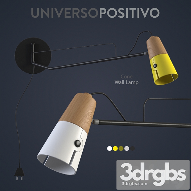 Universo Positivo Cone Wall Lamp 3dsmax Download - thumbnail 1