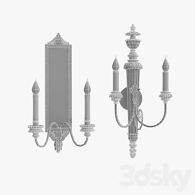 Vaughan Granville and Saltram wall light 3ds Max - thumbnail 3