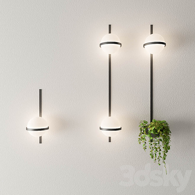 VIBIA Wall lamp Palma 3ds Max - thumbnail 1