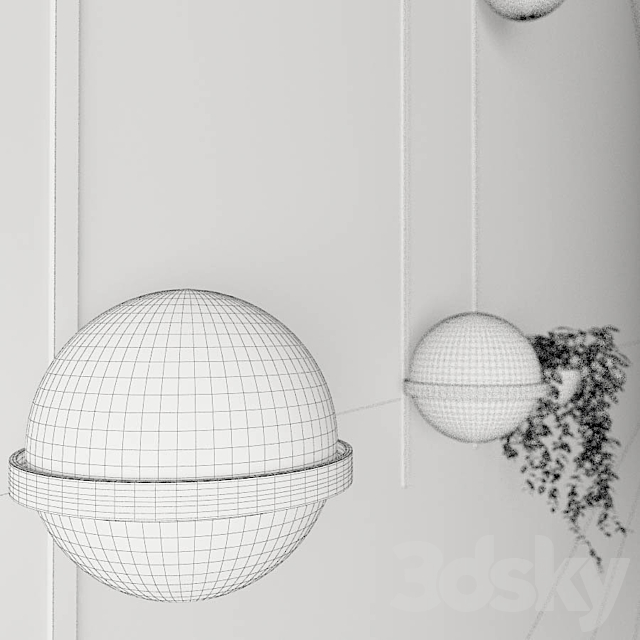 VIBIA Wall lamp Palma 3ds Max - thumbnail 3