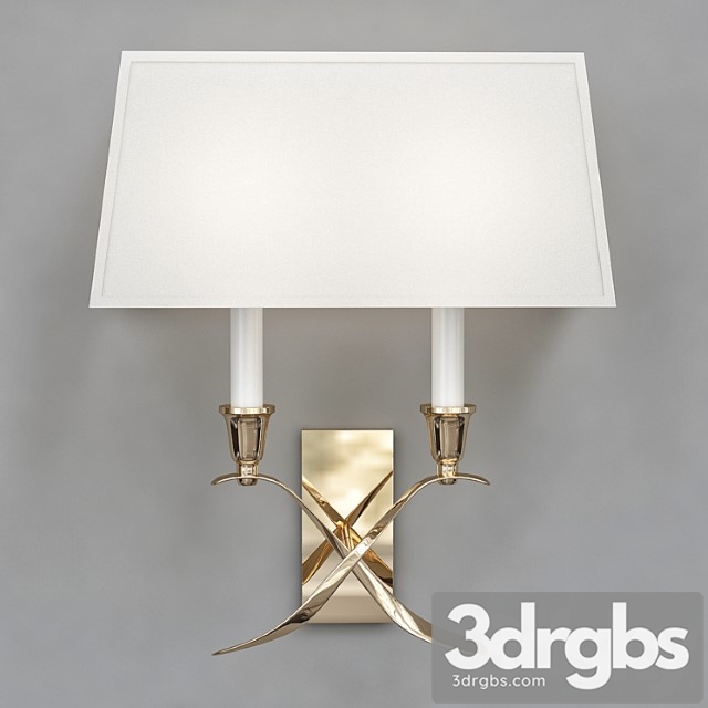 Visual comfort cross bouillotte small polished-nickel sconce 3dsmax Download - thumbnail 1